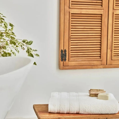 Serviette de bain Karaca Wheat 100% coton, 100X150 cm, écru