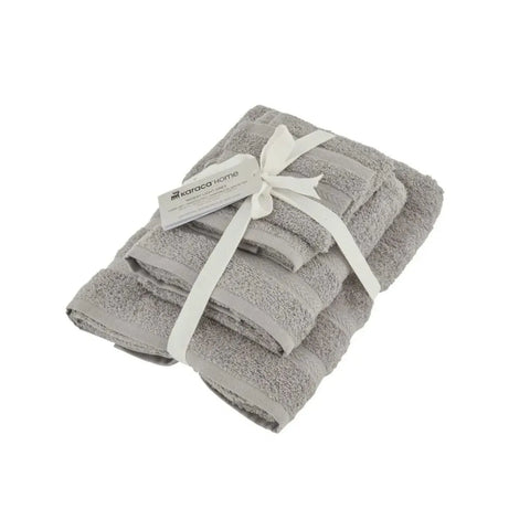 Ensemble de serviettes Karaca Wheat 100% coton, gris clair 