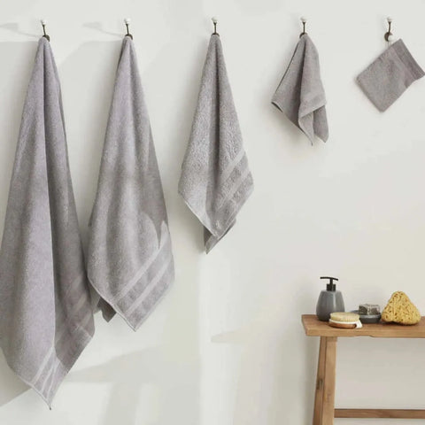 Ensemble de serviettes Karaca Wheat 100% coton, gris clair 