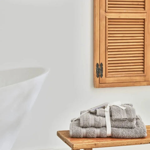 Ensemble de serviettes Karaca Wheat 100% coton, gris clair 