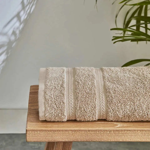 Serviette de douche Karaca Wheat 100% coton, 70X140cm, mocha