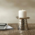 Bougeoir Karaca Moroccan, Argent, 10x10x13 cm