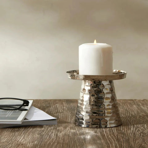 Bougeoir Karaca Moroccan, Argent, 10x10x13 cm