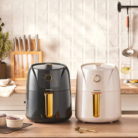 Homend Airfryday 2504H 8 Programmes Différents, 4.3 Litre Airfryer, cream