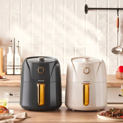 Homend Airfryday 2504H 8 Programmes Différents, 4.3 Litre Airfryer, cream