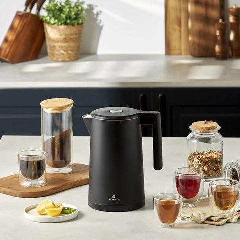Bouilloire Karaca Cool Touch à double paroi 2200W, 1.7LT, à température réglable