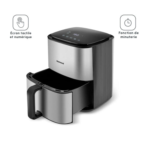 Homend Airfryday 2506H 8 Programmes Différents, 4.2 Litre Inox Airfryer