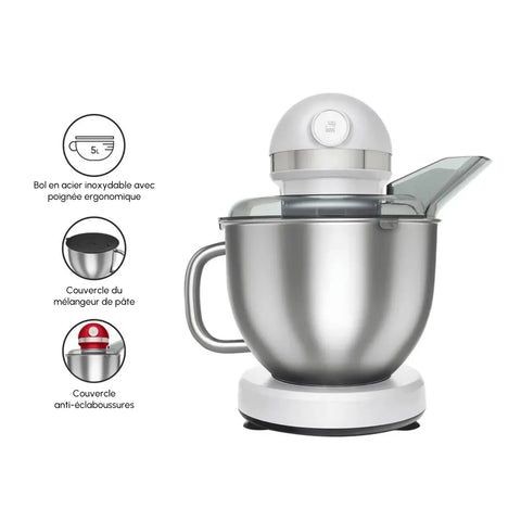 Robot multifonctions Karaca Mastermaid Chef Pro avec 2e bras 1 750 W, blanc perlé