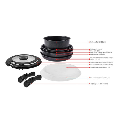 Batterie de cuisine Karaca Bio Diamond Easy Clip, 13 pièces