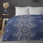 Couverture Karaca Home Gemma double, coton, indigo