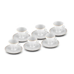 Coffret de tasses à café Karaca Biga pour 6 personnes, 90 ml