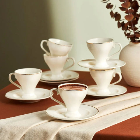 Coffret de tasses à café Karaca Biga pour 6 personnes, 90 ml