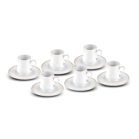 Coffret de tasses à café Karaca Runo pour 6 personnes, 100 ml