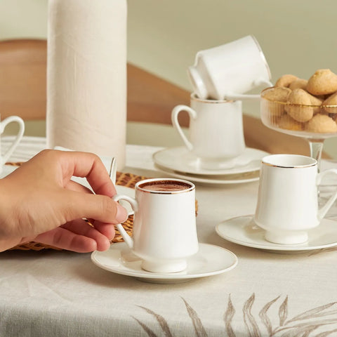 Coffret de tasses à café Karaca Runo pour 6 personnes, 100 ml