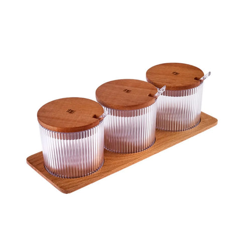 Pots à épices Karaca Massimo, 3 pièces, transparent 