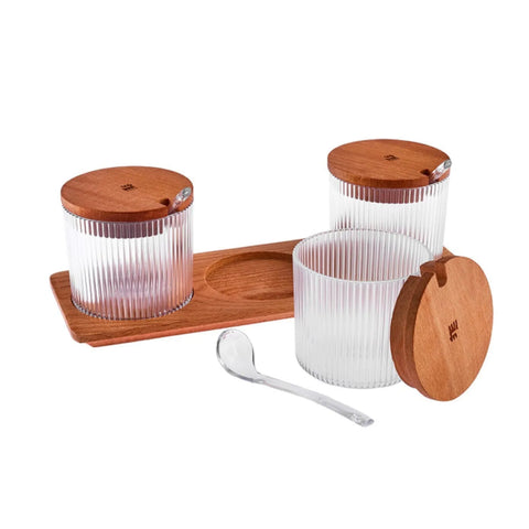 Pots à épices Karaca Massimo, 3 pièces, transparent 