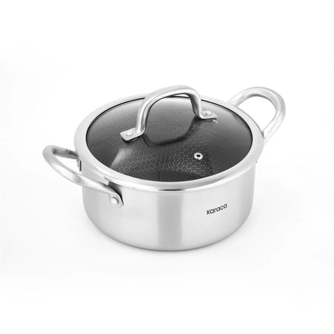Batterie de cuisine Karaca PowerSteel 316+ Acier compatibles induction, 7 pièces 