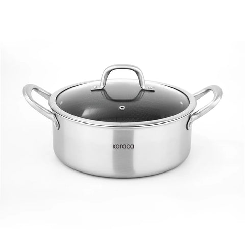 Batterie de cuisine Karaca PowerSteel 316+ Acier compatibles induction, 7 pièces 
