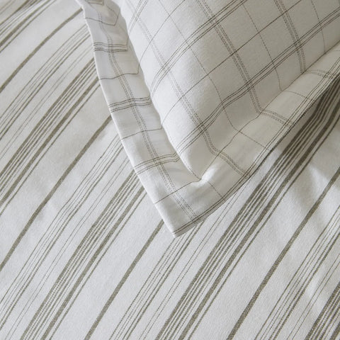 Parure de lit Karaca Home Dogasever Geo Transformation du coton, Double, khaki