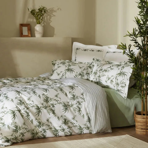 Parure de lit Karaca Home Dogasever Grove Bamboo 100% coton, Double, vert