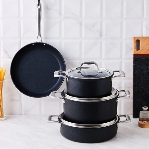 Batterie de cuisine Karaca Diamond Pro avec la base d’induction, 7 pièces