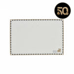 Napperon Karaca Home Collection Signature du 50e anniversaire, or blanc, rectangulaire