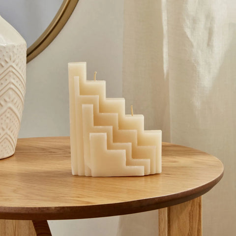 Bougie Karaca Home Stairs, couleur pêche