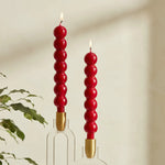 Bougie pour bougeoir Karaca Home Buble 2 pièces, rouge