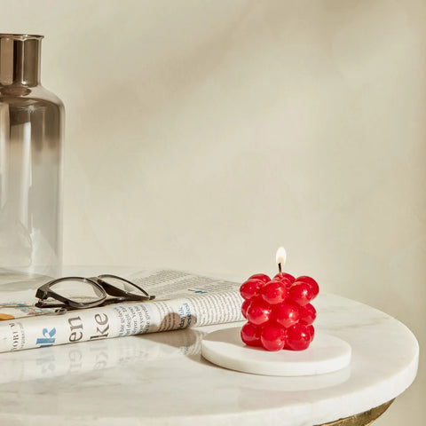 Bougie Karaca Home Buble, rouge