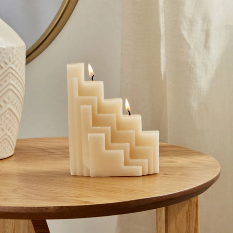 Bougie Karaca Home Stairs, couleur pêche