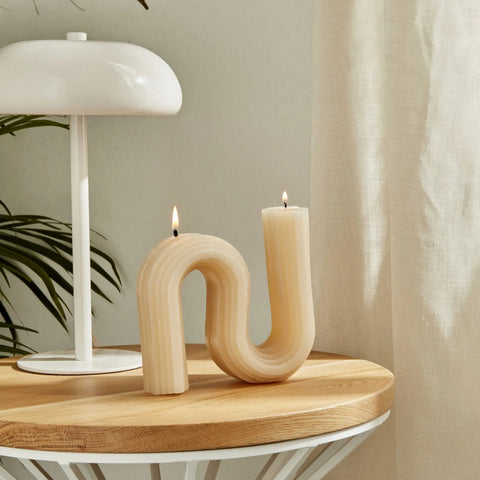 Bougie Karaca Home Ringlet, crème