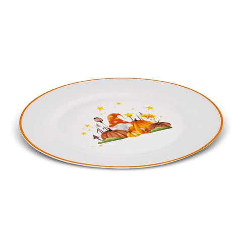 Assiette de présentation Karaca Halloween Elfe, 27cm, blanc, porcelaine