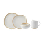 Service de table Karaca Fika Stoneware fait à la main pour 4 personnes, 16 pièces