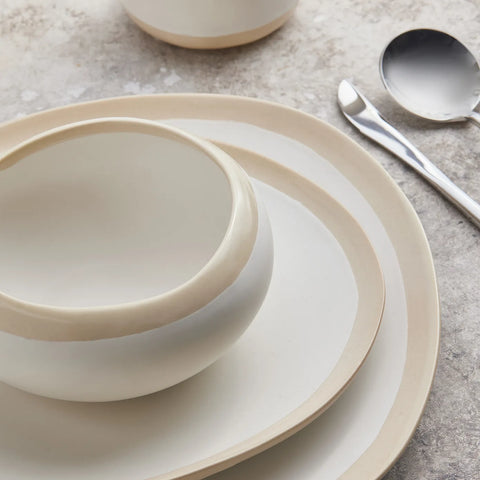 Service de table Karaca Fika Stoneware fait à la main pour 4 personnes, 16 pièces