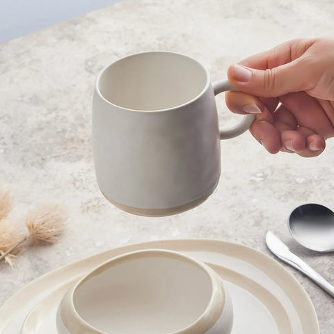 Service de table Karaca Fika Stoneware fait à la main pour 4 personnes, 16 pièces