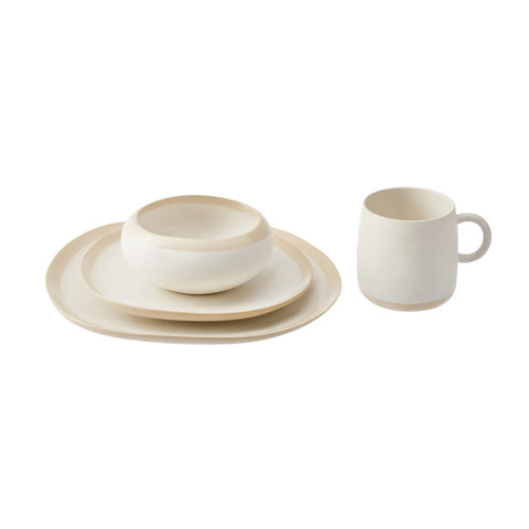 Service de table Karaca Fika Stoneware fait à la main pour 4 personnes, 16 pièces