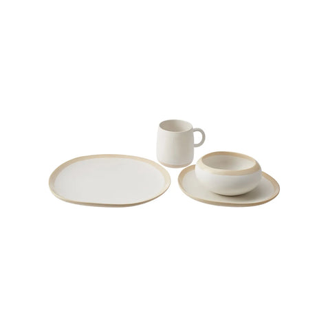 Service de table Karaca Fika Stoneware fait à la main pour 4 personnes, 16 pièces