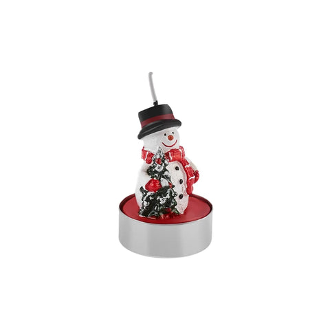 Bougie à réchaud Karaca Noël Bonhomme de Neige, 3 pièces, 18,5X6,7 cm