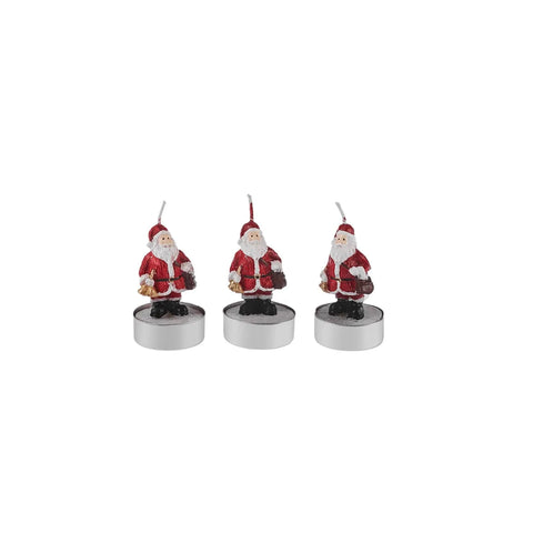 Bougie à réchaud Karaca Noël Père Santa, 3 pièces, 18,5X6,7 cm