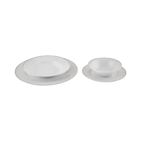 Service de table en porcelaine Karaca Rebeca Rose Gold pour 6 personnes, 24 pièces