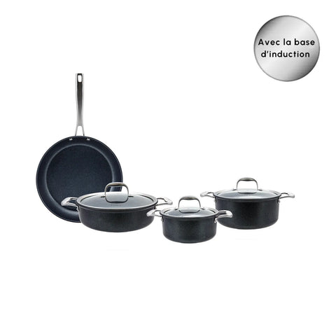 Batterie de cuisine Karaca Diamond Pro avec la base d’induction, 7 pièces