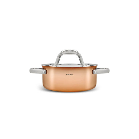 Batterie de cuisine Karaca PowerSteel 316+ 3Ply  7 pièces en cuivre