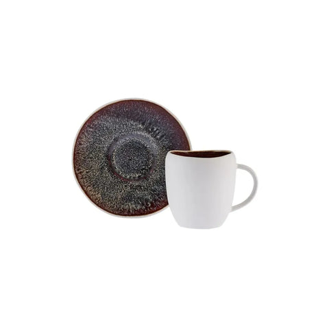 Red Carpet Collection Coffret de tasses à café Karaca Galactic pour 2 personnes, blanc, 100 ml