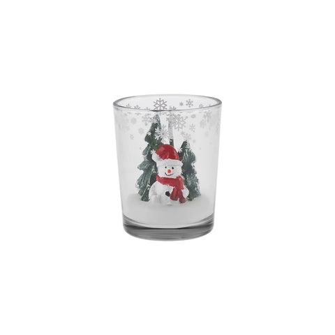 Bougie en verre Karaca Noël Petite figurine, 5,5X6,5 cm
