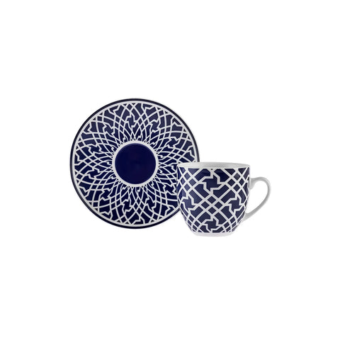 Coffret de tasses à café Karaca Doris pour 6 personnes, 90 ml