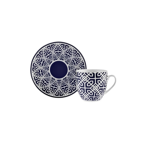 Coffret de tasses à café Karaca Doris pour 6 personnes, 90 ml