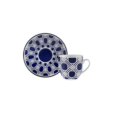 Coffret de tasses à café Karaca Doris pour 6 personnes, 90 ml