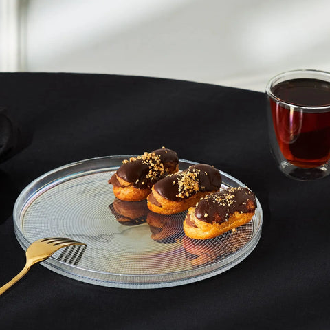 Assiettes à dessert Karaca Estela pour 6 personnes, verre, 21 cm