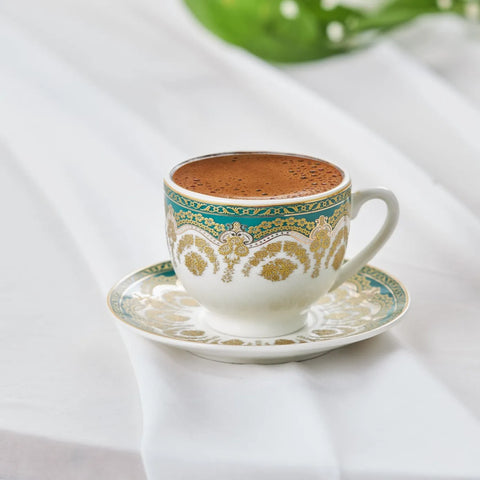 Coffret de tasses à café Karaca Zen pour 6 personnes, 90 ml, vert