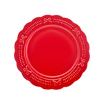 Karaca New Year Assiette à Dessert en Porcelaine, 21 cm, Rouge